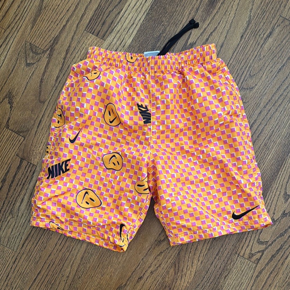 Nike Checkered Smiley Boys Swim Shorts